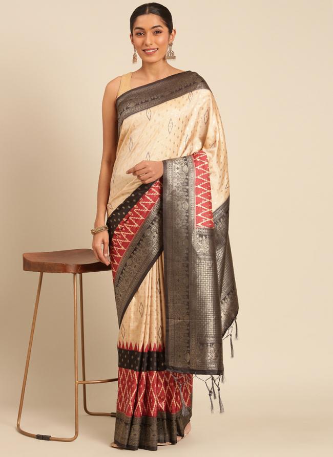 Silk Grey Casual Wear Printed Saree